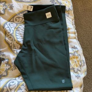 High Waisted Reversible Green & Black Leggings